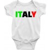 Italy Nápis - Body dojčenské s krátkym rukávom - Krátký r. 3-6 mes ( Biela )