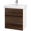 Dreja Umývadlová skrinka GO SZZ2 55 - N01 Biela lesk / Úchytka T06 / D06 Orech