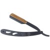 Nishman Straight Razor Black/Gold - britva na vymeniteľné žiletky, polovičná čepeľ, čierno-zlatá