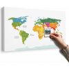 Obraz na korku výnimočná mapa sveta s bielym pozadím
