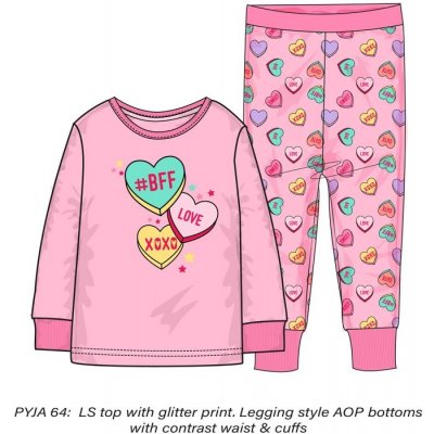 Minoti pyžamo dívčí, Minoti, PYJA 64, růžová