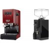 Gaggia New Classic E24 BC, red + Eureka Mignon Specialita, BL black