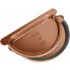 Čelo žľabové polkruhové s gumou KJG pozink - farebný - RAL 8004 Medeno hnedá - 333 mm (šírka žľabu 153 mm)
