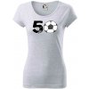 Futbal okrúhle narodeniny 50 - Dámske tričko Pure - S ( Svetlosivý melír )