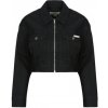 Calvin Klein Jeans Džínsové bundy DENIM CROPPED JACKET SOFT BLACK Čierna