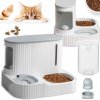 Automatické krmítko pre zvieratá, plastové, 3850 ml, biele/sivé