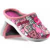 Detské dievčenské papučky INBLU B9-46 PSÍKY RUŽÍ
