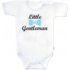 Body krátky rukáv s vtipným textom Baby Nellys, Little Gentleman, chalan