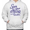 Fajntričko Mikina-Najlepší otecko a bodka, Farba biela, Strih/ Variant Pánsky/UNISEX