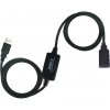 PremiumCord USB 2.0 repeater a prodlužovací kabel (A/M-A/F)/ 10m/ černý ku2rep10