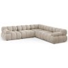 Micadoni Rohová modulárna sedačka Bellis, 5-miestna – tmavá béžová