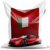 Sablio Sedací vak Ferrari Italská vlajka na červeném bloku - 150x100 cm