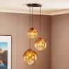 Globo Sklenená závesná lampa Varus jantár 3-pl Ø 51 cm - 15865-3