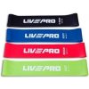 Odporová fitnes aerobic guma LivePro SET 4 ks LP8412