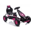 LEAN CARS Šľapacia kára Gokart G s nafukovacími kolesami ružová