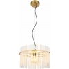 Globo Lighting Gorley závesné svietidlo 1x60 W biela-priehľadná-zlatá 15698HM