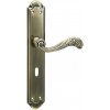 Dverné kovanie COBRA FLORENCE (OFS - bronz česaný), kľučka-kľučka, Otvor pre obyčajný kľúč BB, COBRA OFS (bronz česaný), 90 mm