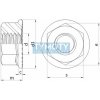 Matica s golierom ozubeným DIN 6923~ M16 |10| pozink