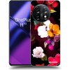 Picasee silikónový čierny obal pre OnePlus 11 5G - Flowers and Berries