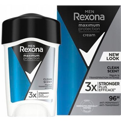 Rexona Men Maximum Protection Clean Scent blokátor potu v krémovej tyčinke pre mužov 45ml