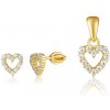 JVD Krásna pozlátená súprava šperkov Srdce SVLS0149SH2GO00