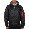ALPHA INDUSTRIES Bunda MA-1 D-Tec FL - čierna/šedá (123106/198)