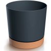 PROSPERPLAST Kvetináč TUBO PM 10,8cm antracit naturo