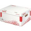 Esselte Archívna krabica Speedbox A4 so sklápacím vekom biela/červená 355×193×252 mm