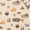Dekoračná látka so zvieratami - zvyšok tkaniny, dĺžka 125 cm
