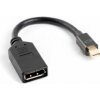 LANBERG adaptér mini DisplayPort 1.1 na Displayport, M/F, kabel 20cm, černý AD-0003-BK Lanberg