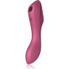 Satisfyer Curvy TRINITY 3 vibrátor so stimulátorom klitorisu Red 17.7 cm