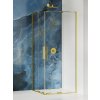 New Trendy Smart Light Gold sprchovací kút 120x80 cm štvorcová zlatá lesklé/priehľadné sklo EXK-4267