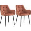 Design-Shop Ferndale zamat hnedá 2 ks