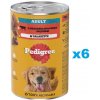 Pedigree Adult s hovädzím v želé 6 x 1200 g