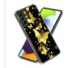 Gumený kryt DRAWING na Samsung Galaxy S23 5G - Zlatý motýľ