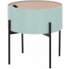 Kondela MOSAI Neo mint/CI 0000273616 - Príručný stolík 38x38x38,5 cm, Neo mint/prírodná/čierna