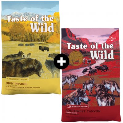 Taste of the Wild "MOJE COMBO" 2 x 12,2 kg (High Prairie + Southwest Canyon)