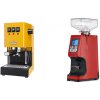 Gaggia New Classic E24, yellow + Eureka Atom 60, ferrari red