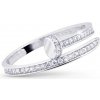 Cutie Jewellery Nádherný prsteň z bieleho zlata so zirkónmi Z5020-10-X-2 51 mm