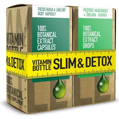 Slim & Detox Fucus riasa s jablčným octom 60 kapsúl + Pestrec mariánsky so žihľavou 50 ml