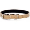 Kožený obojok JK Classic pre psy, 1,6×45 cm, natural, prírodný