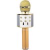Verk 01377 Karaoke Bluetooth mikrofón, 1800 mAh, zlatý 8595721602081