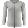 James Harvest Cardigan Ashland Cardigan Women na zip, dámský COT62251107700-grey melang XS Melír šedá
