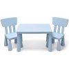 Súprava detského nábytku Costway, modrá, so stolom a 2 stoličkami