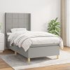 Box spring postel s matrací světle šedý 100 x 200 cm textil Šedá 3131969
