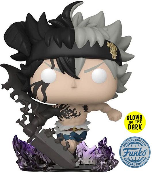 Funko Pop! 1556 Black Asta Black Clover Special Edition Glows in The Dark