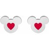 Disney Krásne oceľové náušnice Mickey Mouse E600189NRL.CS