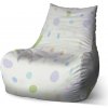 Sablio Sedací vak Bean Trojfarebné bodky - 100 x 90 x 45 cm