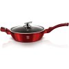 Panvica Berlingerhaus hlboká s mramorovým povrchom a pokrievkou 32 cm Burgundy Metallic Line Burgundy Metallic Line