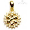 ADANITO BRP1092G - Zlatý prívesok vločka so zirkónmi